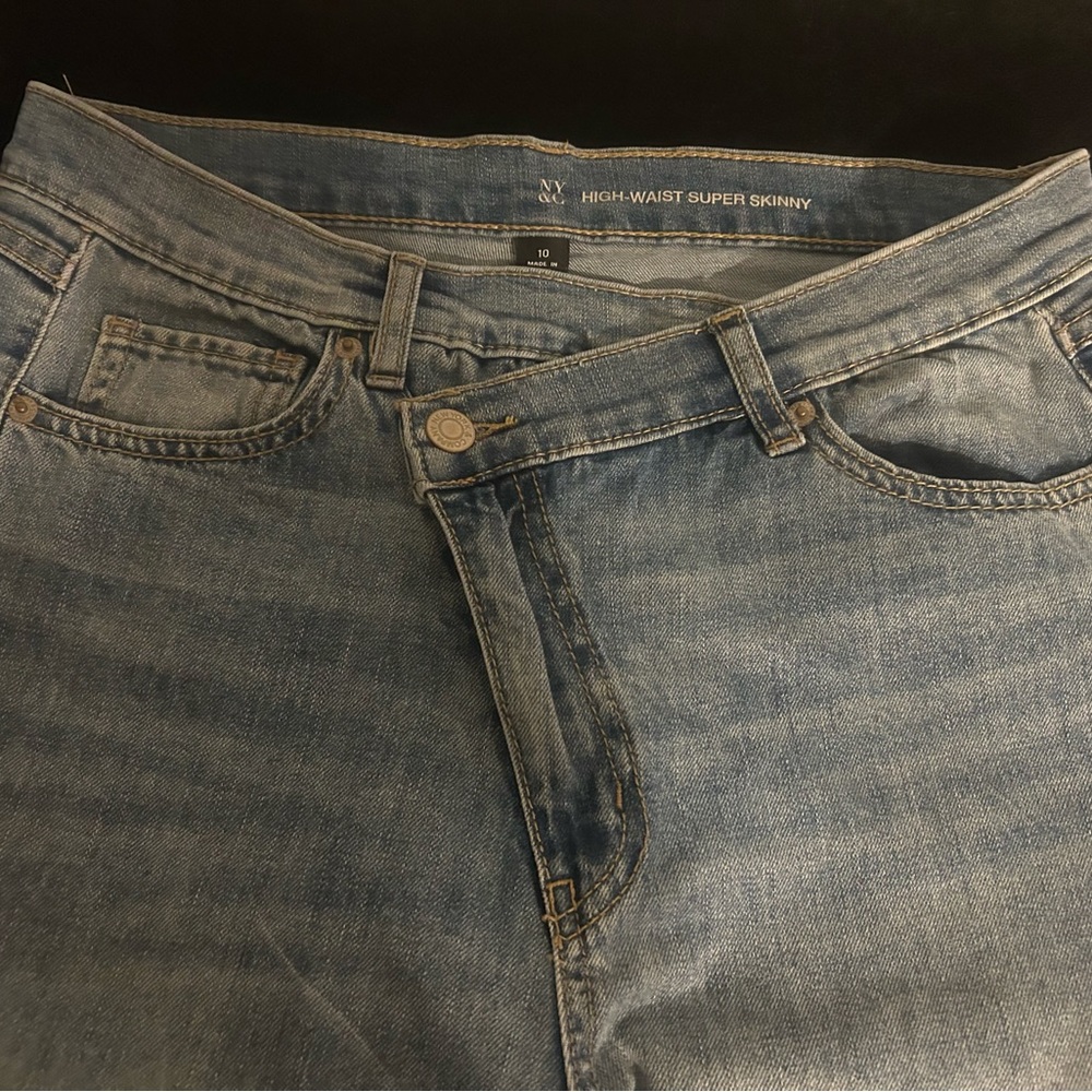 New York & Company High-Waist Super Skinny Jeans - Light Blue